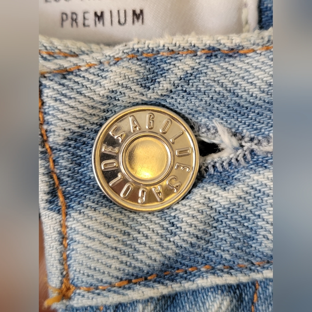 AGOLDE Parker Vintage Cut Off Shorts Swapmeet Distressed Button Fly Size 29 - Picture 7 of 11